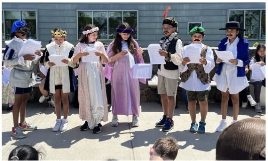 New Leb student performing Shakespeare