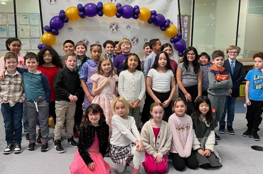 ISD students acting in Willy Wonka Kids play