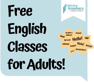 Free English Classes for Adults Signage