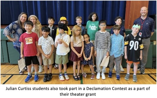ISD students acting in Willy Wonka Kids play